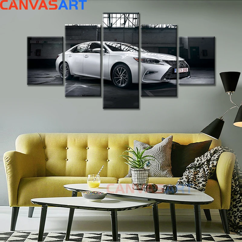 Холст искусство 5 шт. HD картинки Lexus Es настенные картины для гостиной плакаты