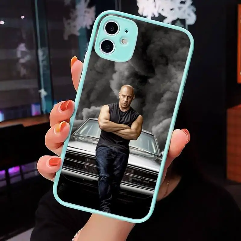 

Fast & Furious Phone Case For iPhone 12 11 Mini Pro XR XS Max 7 8 Plus X Matte transparent blue Back Cover