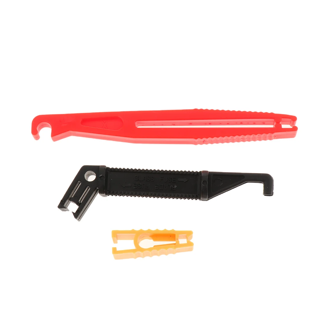 

3pcs Automotive Glass/Blade Fuse Puller Clips 3 Sizes(105mm/30.5mm/81.5mm)