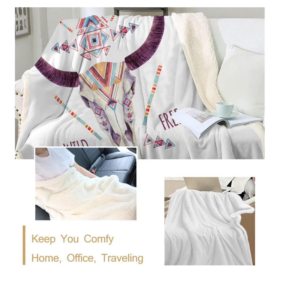 Постельные принадлежности Outlet Череп Буйвола одеяло s для кровати этническое