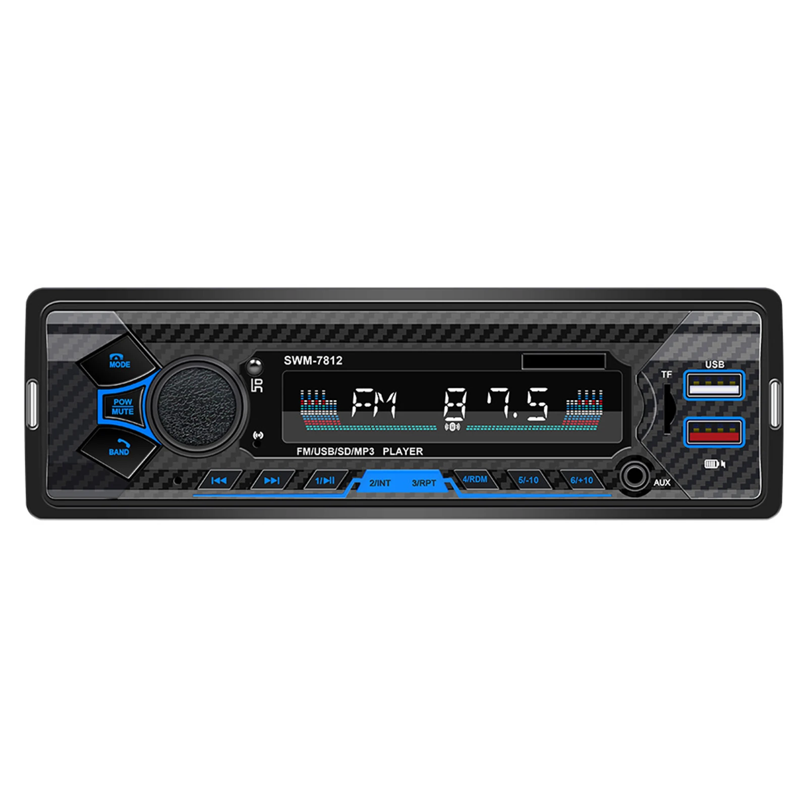 

New Car Bluetooth MP3 Player Car FM Radio Support U Disk Player Universal Auto Audio Entertainment Support Voice Control