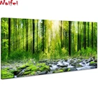 5d алмазная живопись восход солнца зеленые деревья ландшафт Солнечный свет лес Бриллиантовая вышивка большого размера