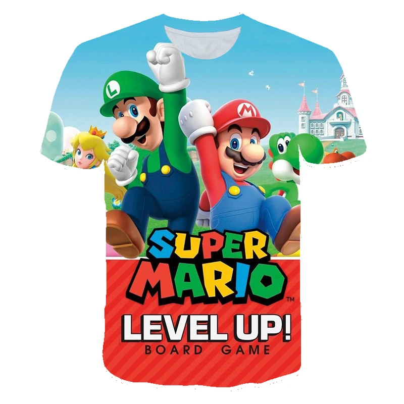 

Summer 3D Print Mario Bros New Teen Children's Clothes Short Sleeve Tshirts Tops Kids Clothing For Girls Boys T-Shirt