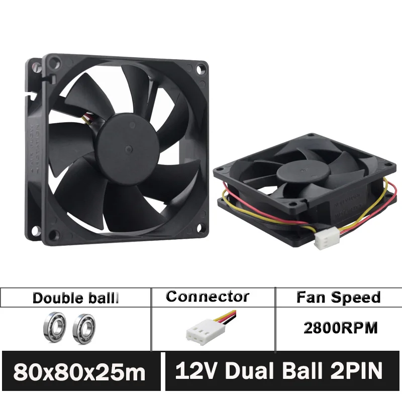 20 шт./компл. Gdstime DC 12 В 80 мм x 25 мм 3pin 3,15 дюйма 8025 80 мм 8 см вентилятор охлаждения с функцией FG для охлаждения процессора компьютера