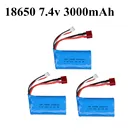 Литий-Полимерный Аккумулятор 7,4 В, 3000 мАч для Q46 Wltoys 1865010428, запасные части для радиоуправляемых автомобилей, аккумулятор 2s 1242812423 в, T разъем, от 1 шт. до 5 шт.