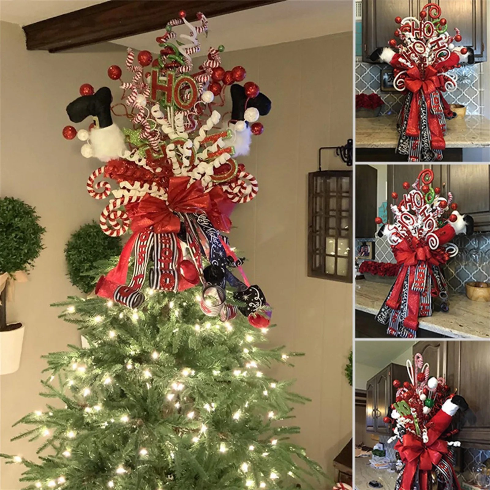 

Christmas Tree Garland Hanging Doors Decoration Wreath Windows Christmas Tree Ornaments Home Decoration Party Xmas Navidad Decor
