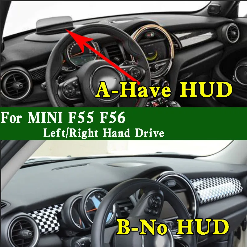 

For MINI Cooper D S F55 F56 Cabrio Dashmat Dashboard Cover Instrument Panel Sunscreen Insulation Pad Dash Mat Carpet Ornaments