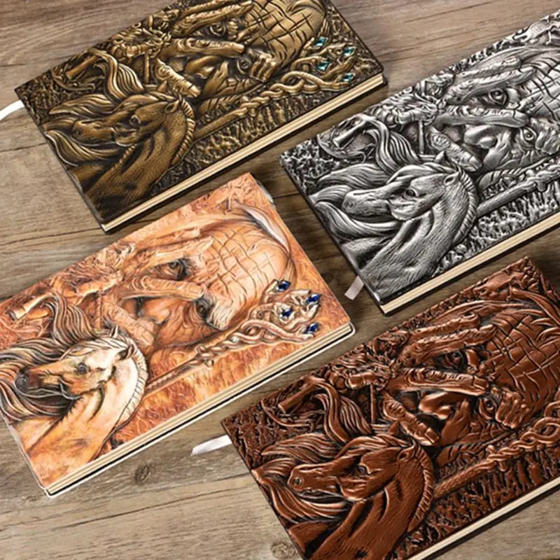 

Creative The Magic Embossed A5 Leather Notebook Journal Notepad Travel Diary Planner Book School Office Supplies