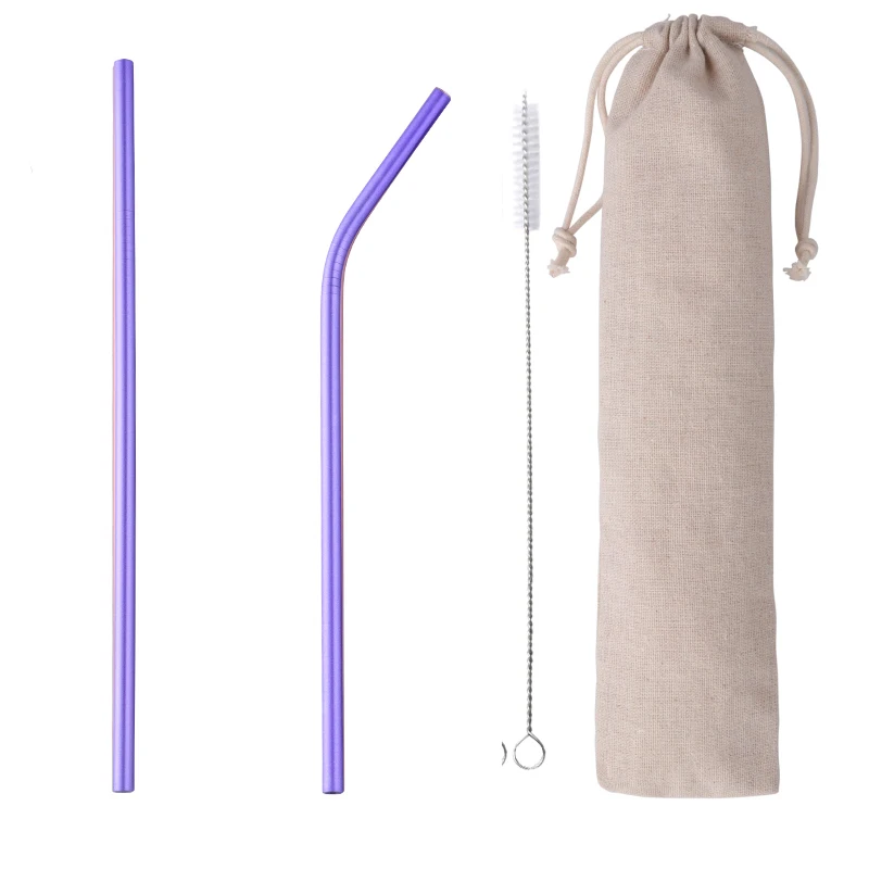 Яркая соломинка для питья из нержавеющей стали 10 шт.|Соломинки питья| |