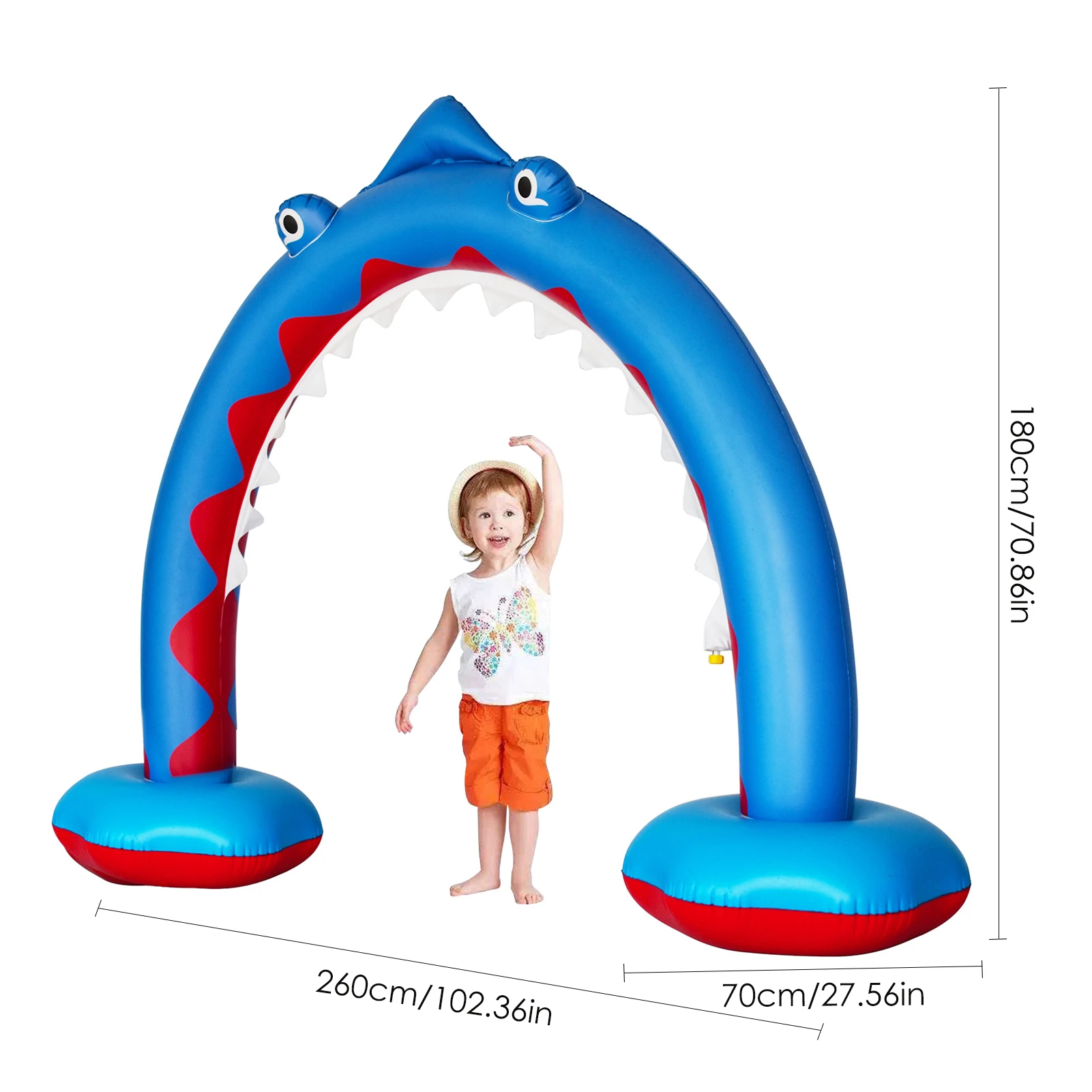 

Inflatable Spray Water Game Sprinkler Toy Arch Water Shark Sprinkler Summer Outdoor Backyard Lawn Kids Splash Water Toys