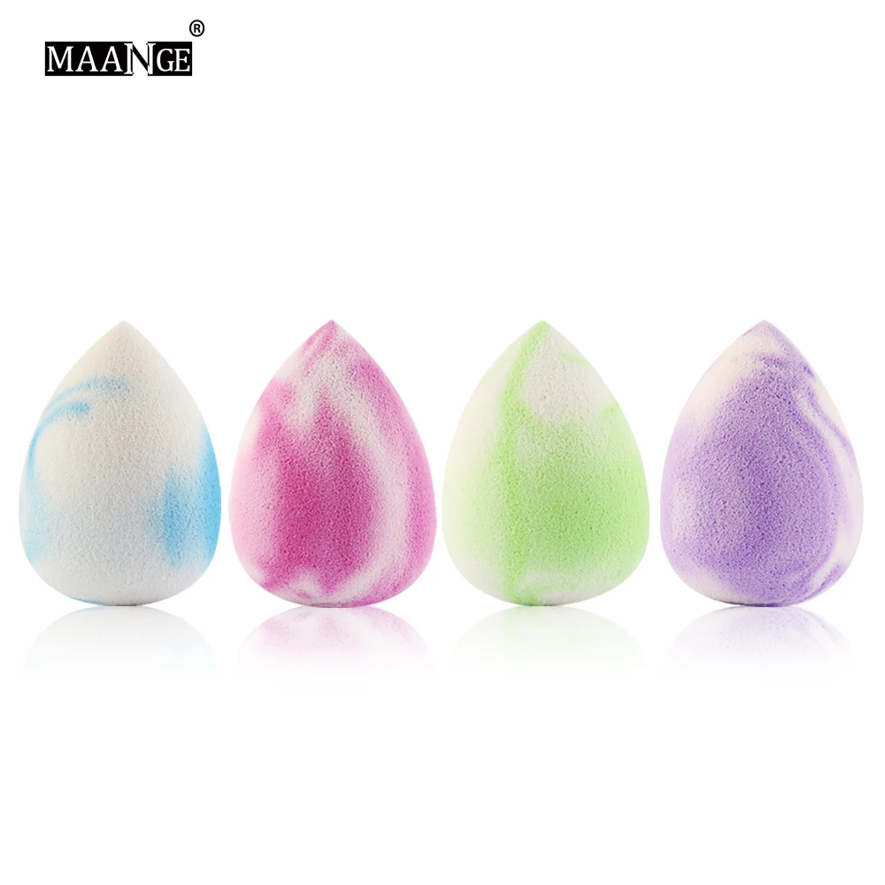 4pcs drop shape MAANGE 4/6/10 шт. уход за кожей лица макияж губка косметический Красота буфами на рукавах тональный крем контур Гладкий макияж ящик для инструментов случайный цвет - Цвет: 4pcs drop shape