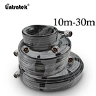 Коаксиальный кабель 10-30 метров с разъемом Папа-папа, черный 5D кабель для мобильный телефон, усилитель сигнала, ретранслятор, усилитель