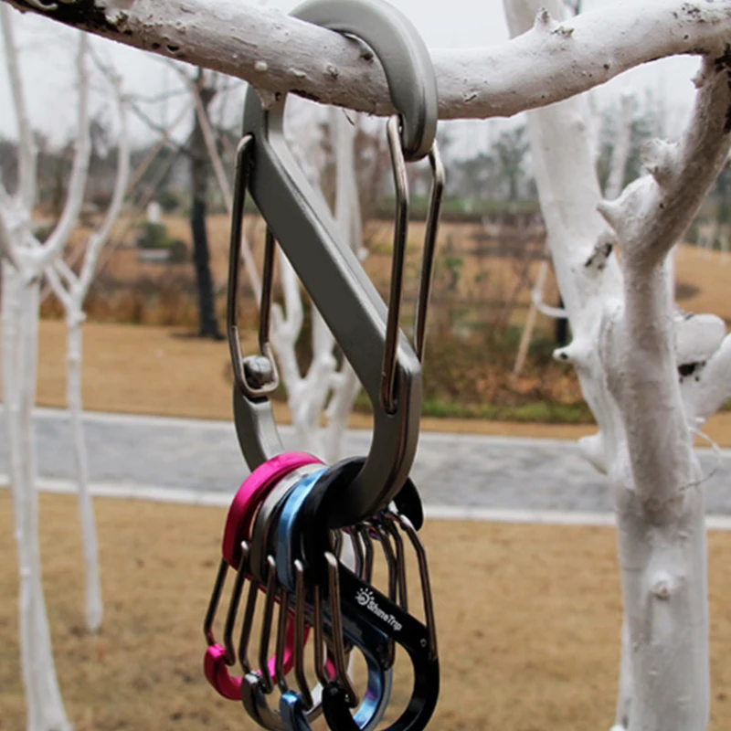 

Пряжка для альпинизма, 1 шт., многофункциональная, многоцветная, пружинный крючок, пряжка из алюминиевого сплава, пряжка для кемпинга, рюкзак...