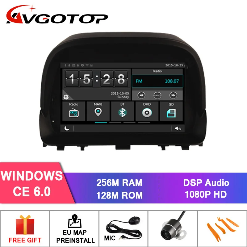 Wince 6.0 AVGOTOP Android 9 WINCE Bluetooth GPS Автомобильный радиоприёмник dvd-плеер для OPEL MOKKA Автомобильный мультимедийный - Цвет: Wince 6.0