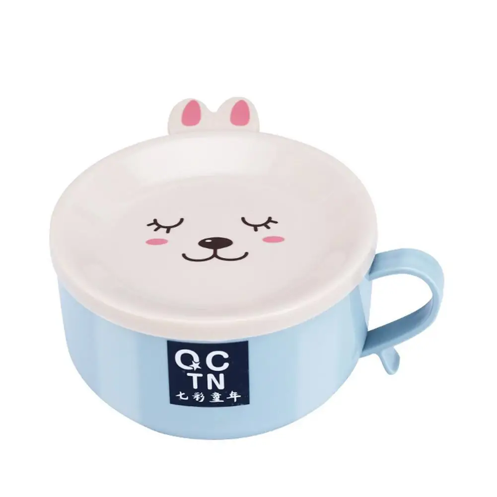 Мультяшный кролик из нержавеющей стали с одной ручкой супница ложка крышка набор