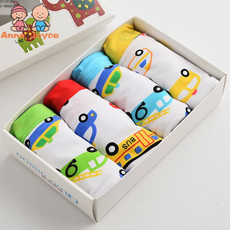 4 шт./лот трусы боксеры для мальчиков нижнее белье из модала хлопковые дышащие