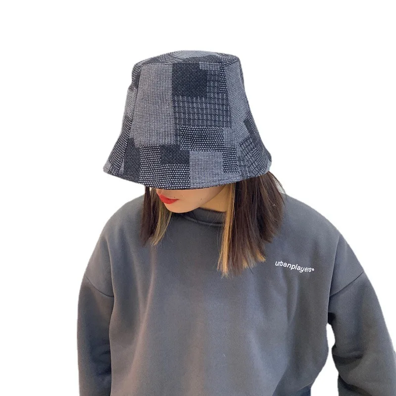 

Шляпа Женская солнцезащитная, ковбойская Панама с прострочкой, Панама рыбака, японская маленькая модная, с диким лицом, для весны и лета