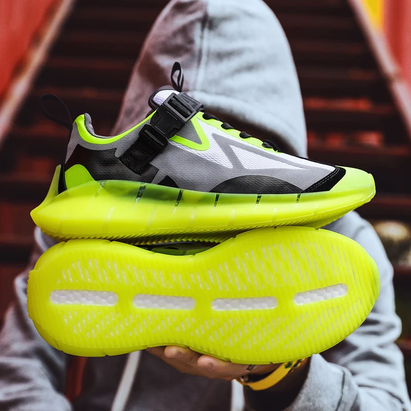 

Sneakers Men Mesh Breathable Sport Running Shoes Light Soft Thick Shoes Athletic Shoes Outdoor Low-cut Shoes Zapatos Deportivos