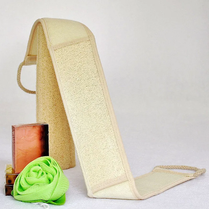

Natural Exfoliating Linen Back Strap Bath Shower Body Sponge Scrubber Tool