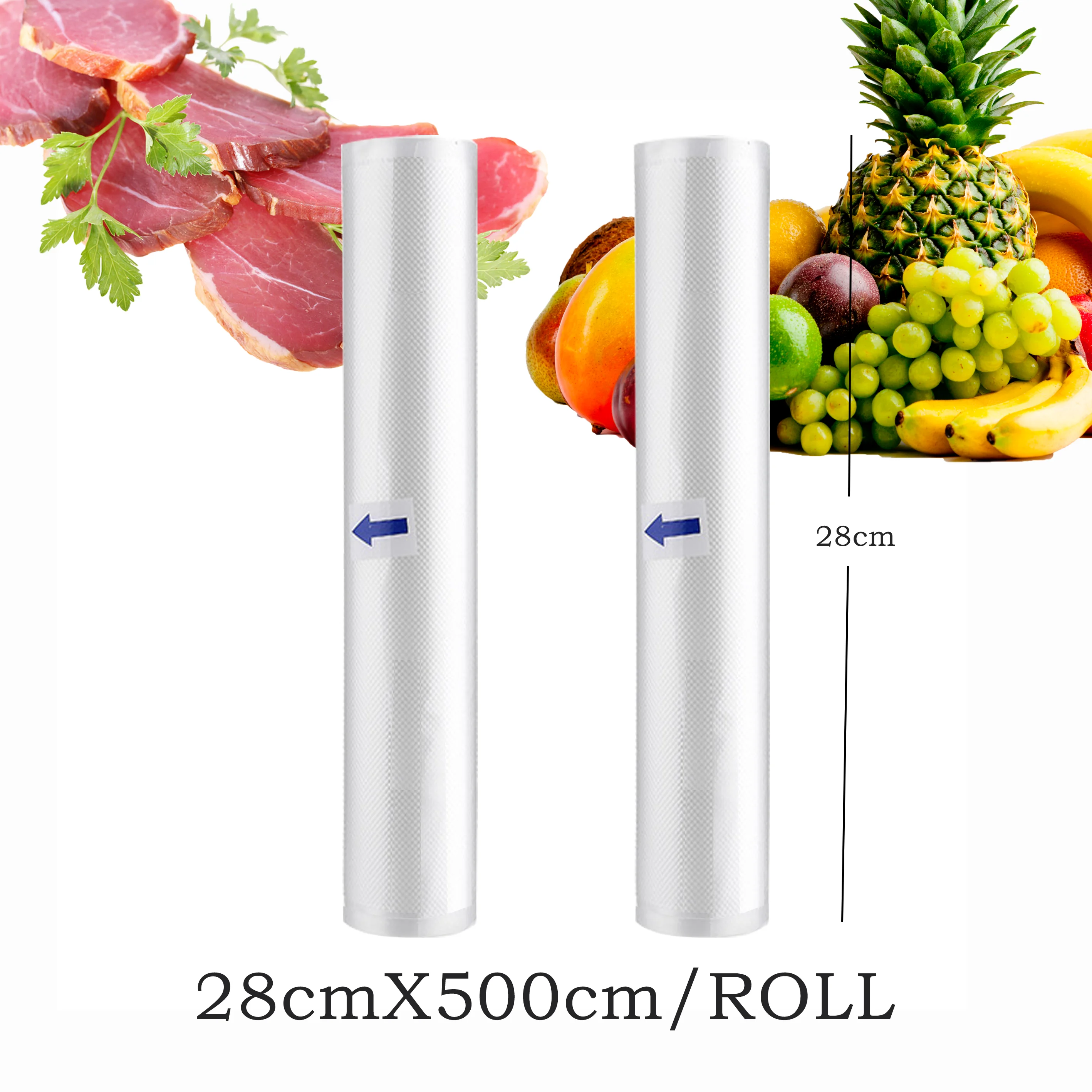2 рулона/партия пакеты для вакуумной упаковки продуктов 12/15/20/25/28 см х 5 м|Вакуумные