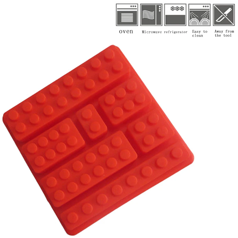 Силиконовые LEGO Кирпич Стиль квадратная форма для льда шоколада прессформы торта