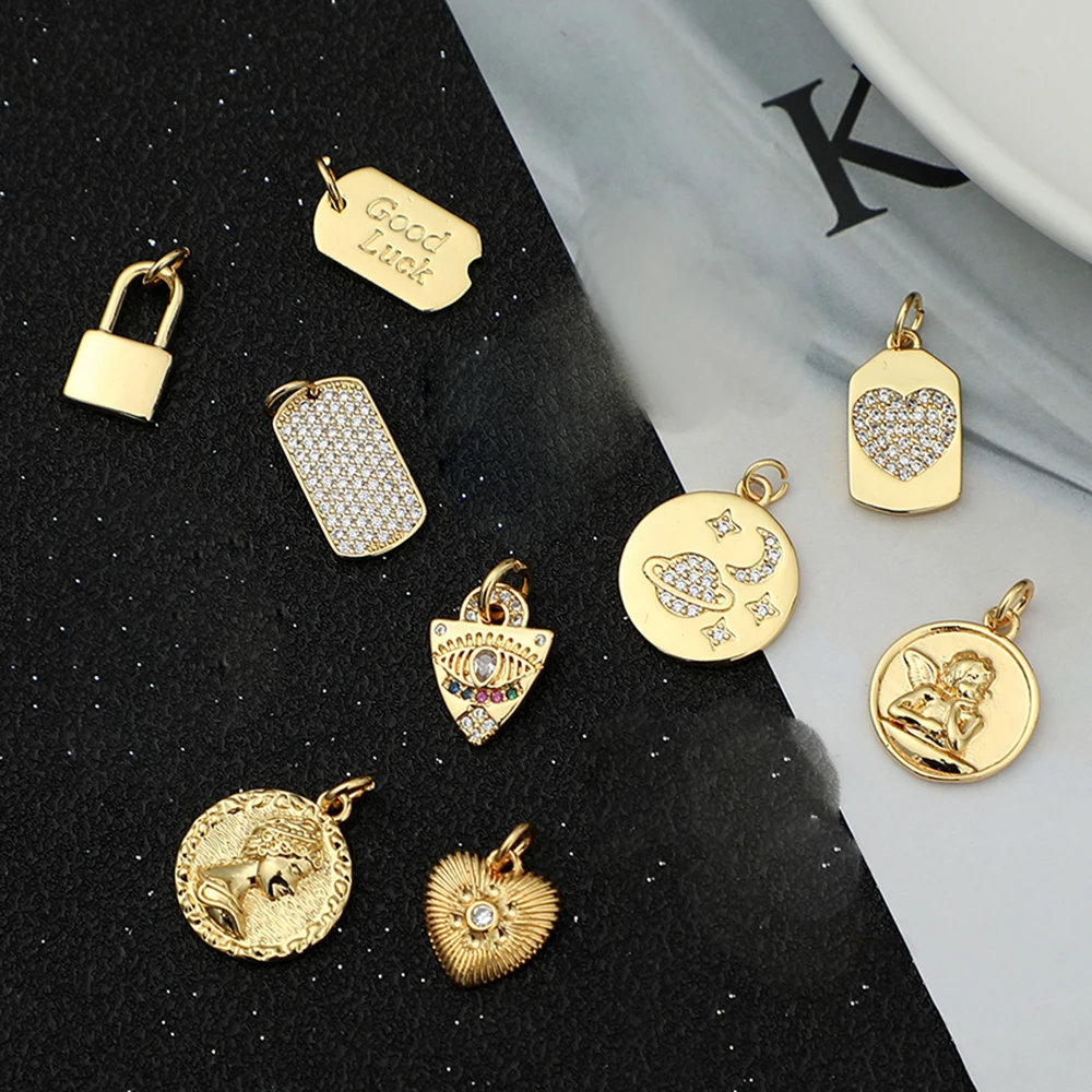 Подвески в форме сердца глаза звезды для изготовления ювелирных изделий изящные