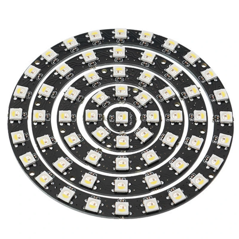 Круглая форма WS2812B SMD5050 RGBW RGBWW 4 в 1 светодиодный светильник чип-плата DC5V 1 шт. 8 шт. 12 шт. 16 шт. 24 шт. СВЕТОДИОДНЫЙ полноцветный модуль