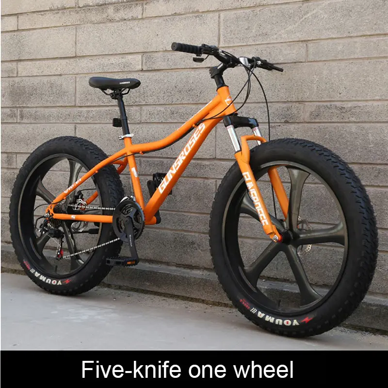 Горный велосипед 4 0 суперширокий Зимний с шинами внедорожный для мужчин и женщин