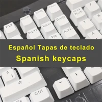 spanish keycaps for mechanical keyboard compatible with mx switches double shot support led lighting keycaps
