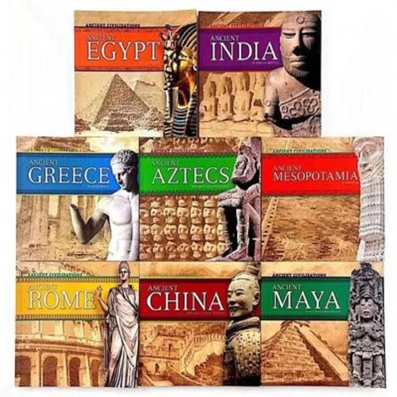 

Книги на английском языке "древние цивилизации" помогают детям понять историю и культуру древней цивилизации, 8 шт./набор