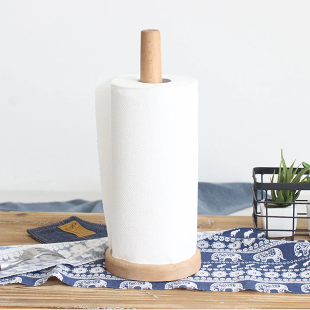 Кухонный деревянный держатель для бумажных полотенец подставка туалетной