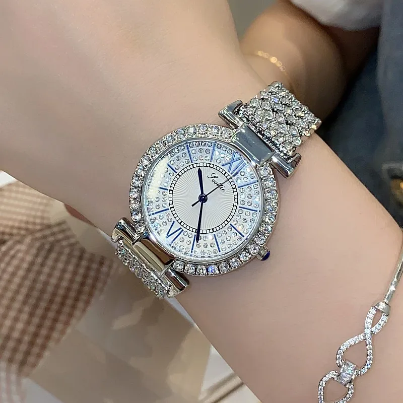 New Diamond Crystal Lady Watches Luxury Brand Women Dress Watch Original Design Quartz Wrist Watches Creative Relogio Feminino