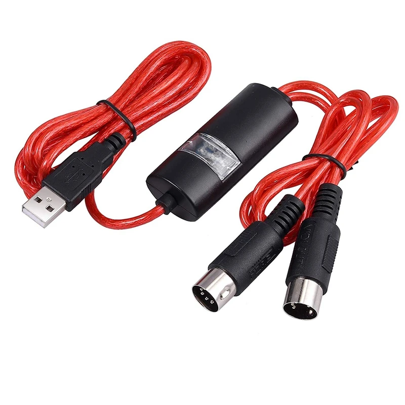 5-контактный миди для USB-кабель адаптера преобразователя Windows Mac Ios ноутбук к