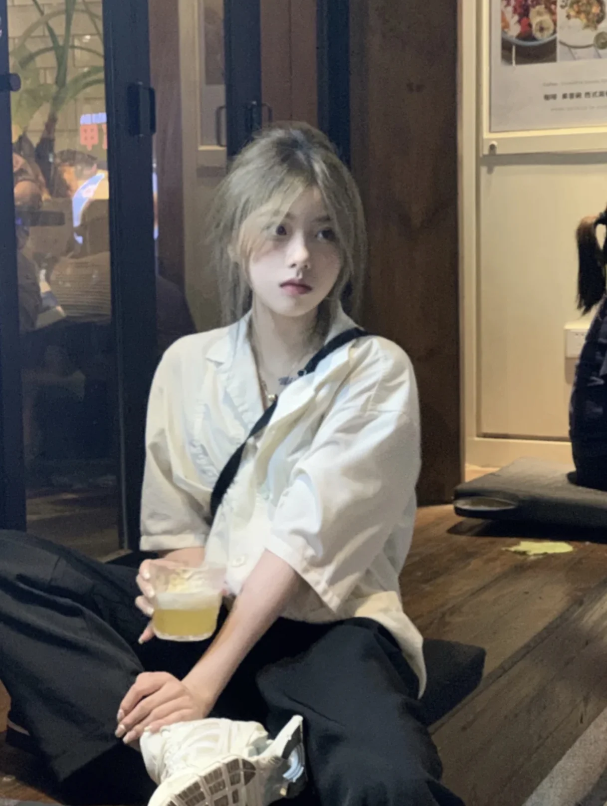 Рубашка женская свободная с коротким рукавом белая | Женская одежда