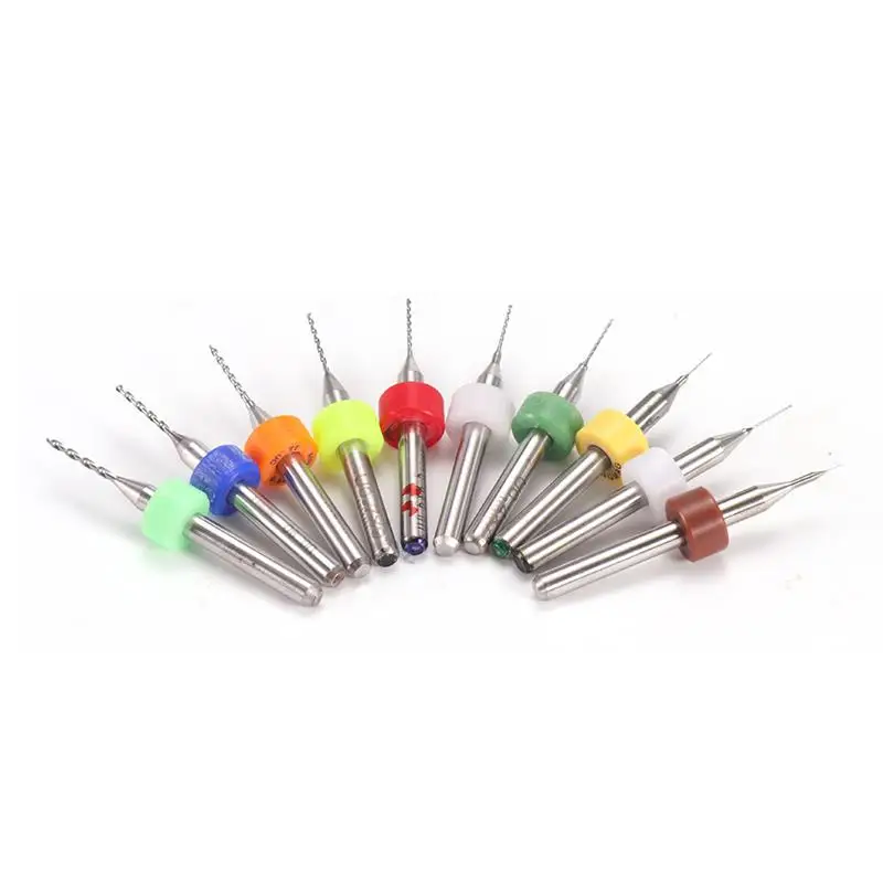 10PCS CNC Cutter PCB Print Circuit Board Carbide Micro Drill Bits Tool End Milling 0.3-1.2mm/0.1-1.0mm Pin For Wood | Инструменты