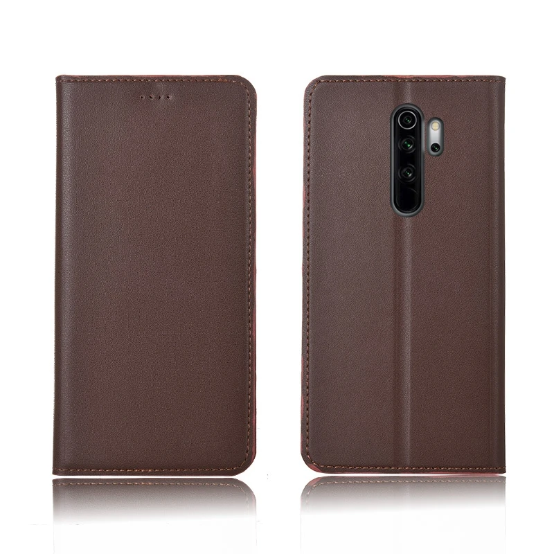 Магнитный Флип кейс из натуральной кожи с отделением для карт Xiaomi Redmi Note 8/Redmi 8