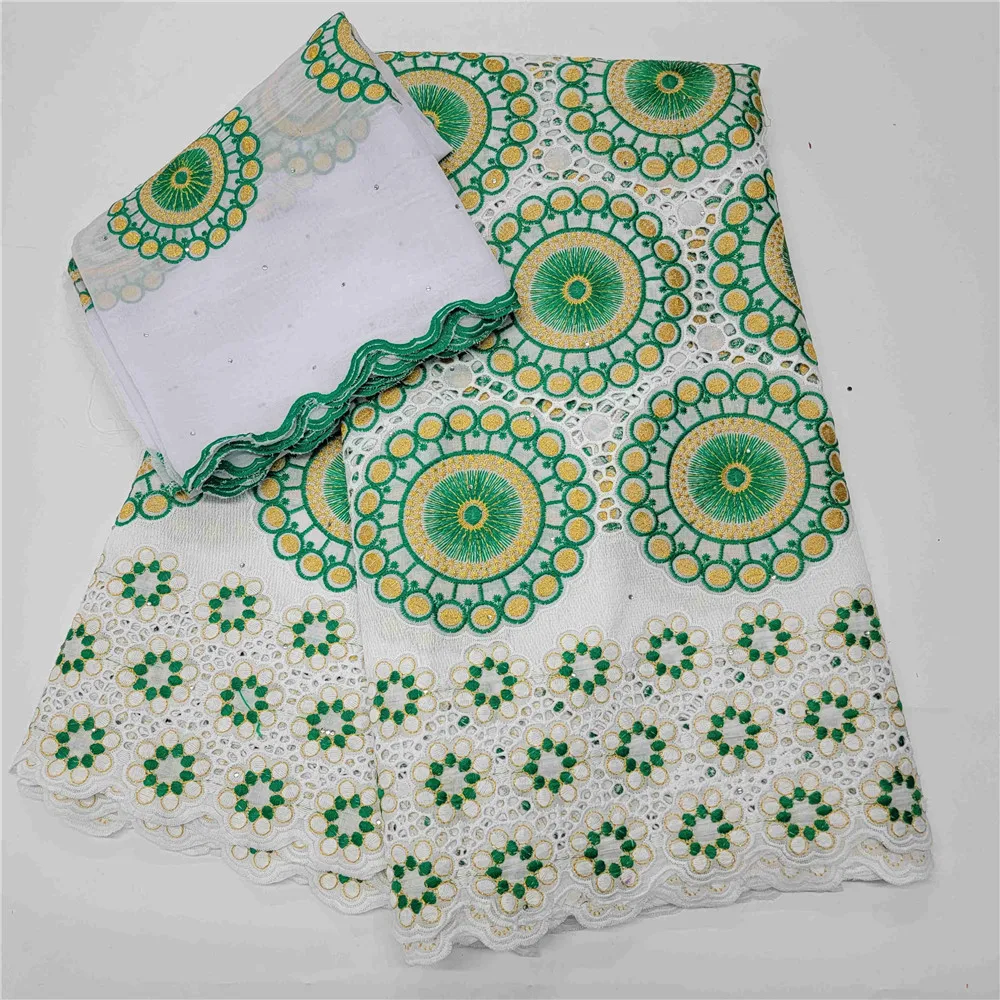 

Swiss lace fabric 2021 latest heavy beaded Embroidery African cotton fabrics Swiss voile lace popular Dubai style h22-36