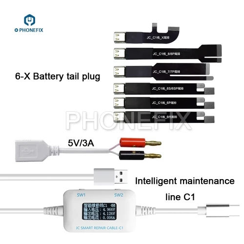 Плата для зарядки аккумулятора PHONEFIX JC C1 линия электропитания умный ремонтный