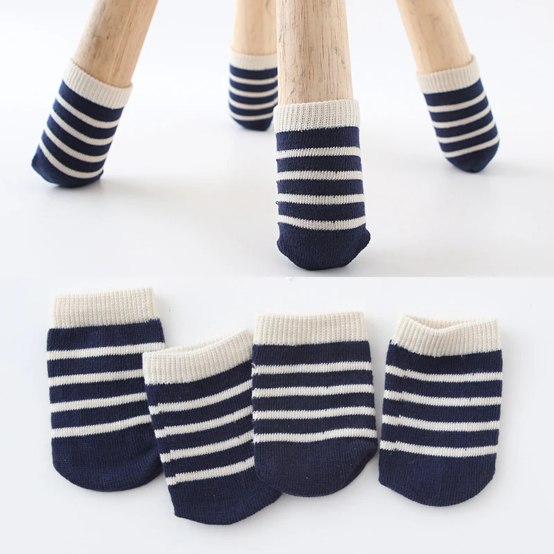 4 шт. Веселые носки для стола чехлы ног напольные протекторы Нескользящие вязаные