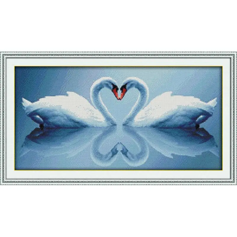 Хлопковый Набор для вышивки крестиком Joy Sunday хлопковый белыми лебедями 11CT 14CT | Дом