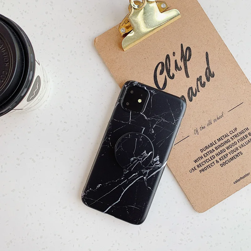 

Suitable for iPhone12Pro mobile phone case protective cover soft shell marble bracket for iphone xr case for iphone 11 case