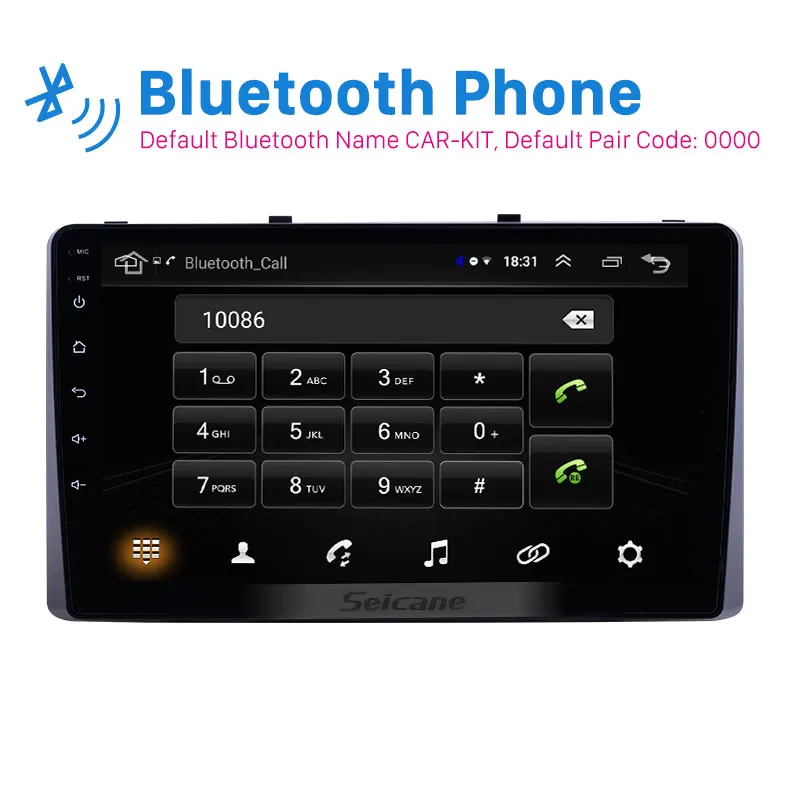 Seicane Android 9 1 дюймов Автомобильный GPS радио головное устройство плеер для 2010 2011 2012