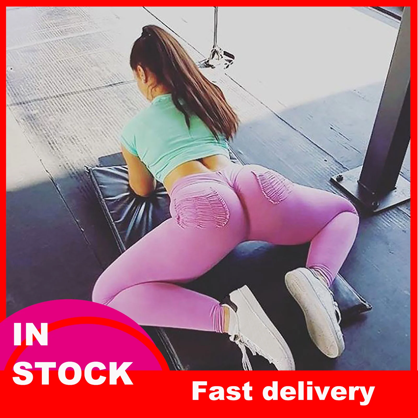 Женские леггинсы для фитнеса эластичные облегающие с высокой талией сексуальные
