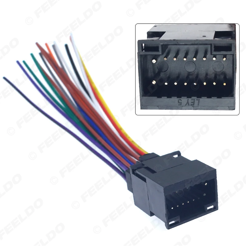 FEELDO 16 контактный автомобильный радиоприемник стереопровод гнездовой кабель для