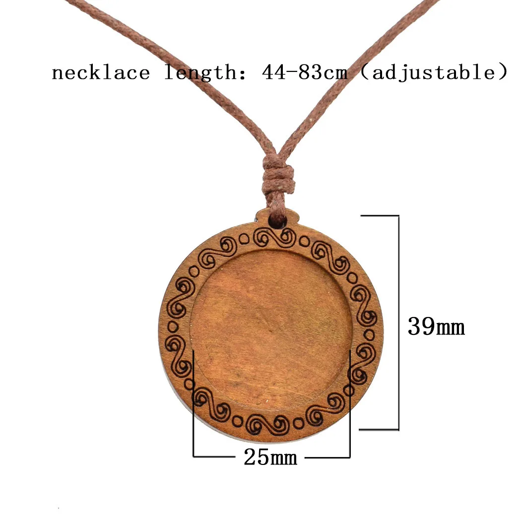 Esspos Astrology 12 Constellation Necklace Vintage Luminous Zodiac Signs Glass Cabochon Wooden Necklaces for Women Men Gift |