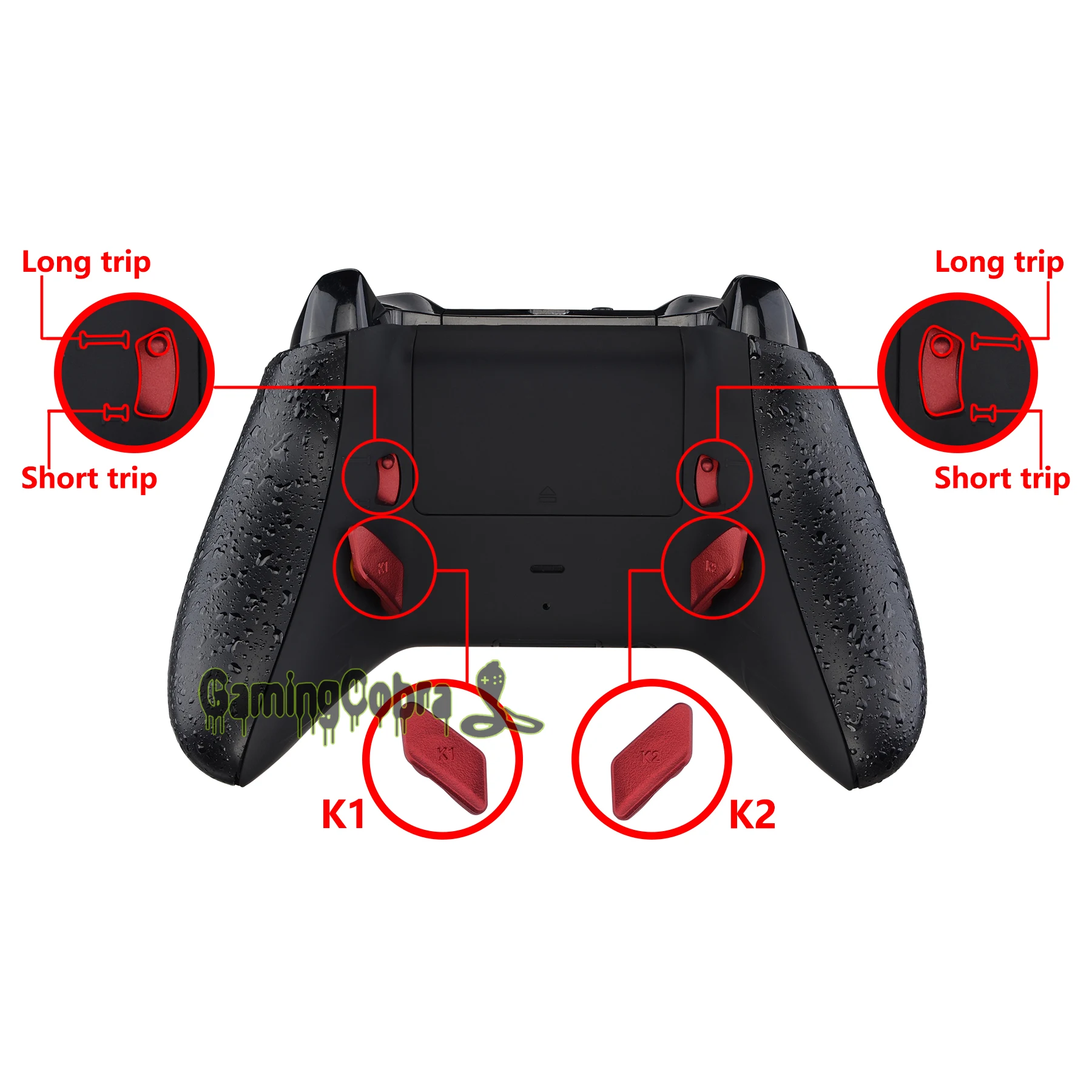 Экстремальный Алый Красный Мягкий сенсорный фиксирующие детали кнопки K1 K2