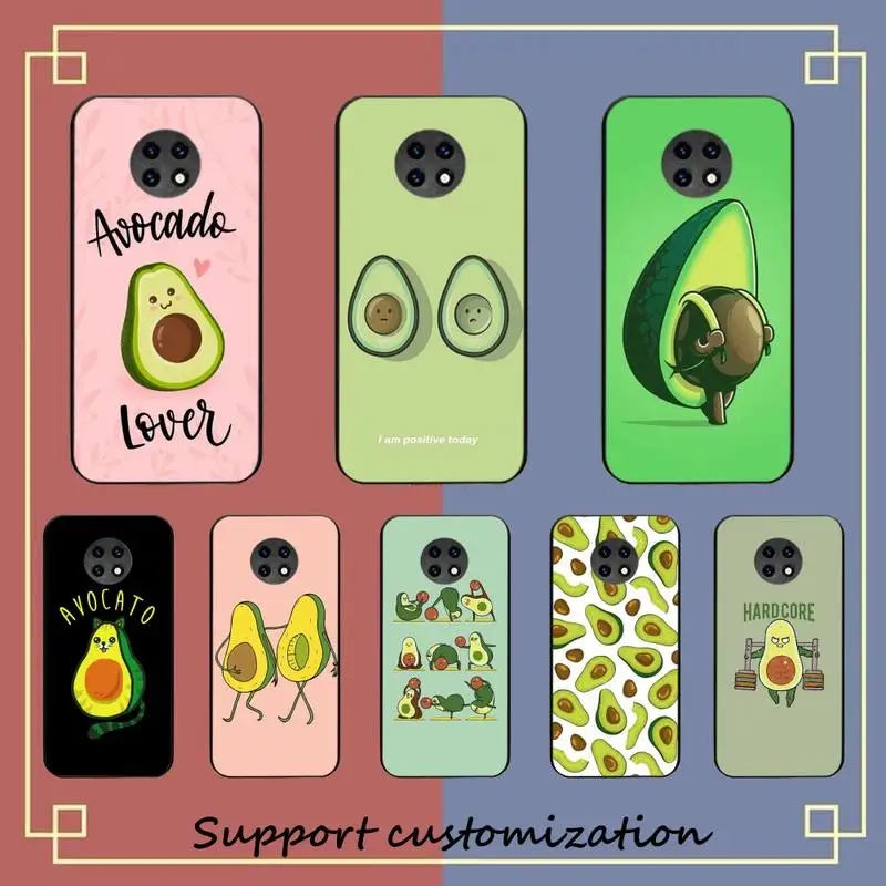 

Cute Cartoon Fruit Avocado Phone Case For Xiaomi Redmi Note8A 7 5 Note8pro 8T 9Pro TPU Coque for note6pro