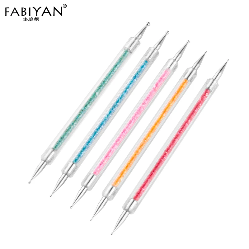 5 шт. набор 2 способа акриловая основа порошок точка Dotting ручка УФ Гель-лак