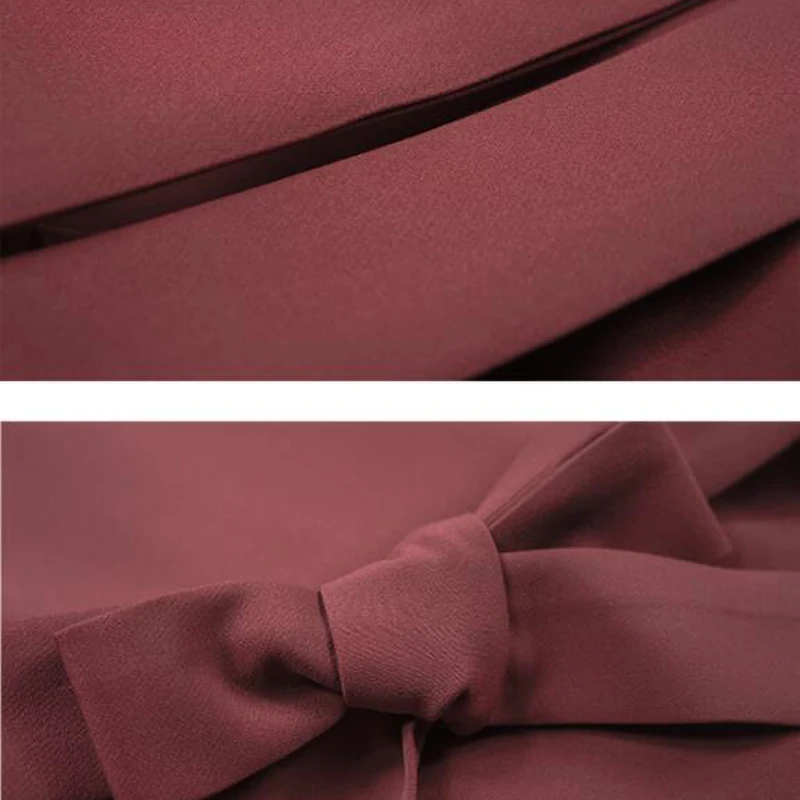 

fashion Chiffon dress 2020 Spring new V-Neck Long sleeve Bow dress women summer Vintage Lantern Sleeve A-Line dress women