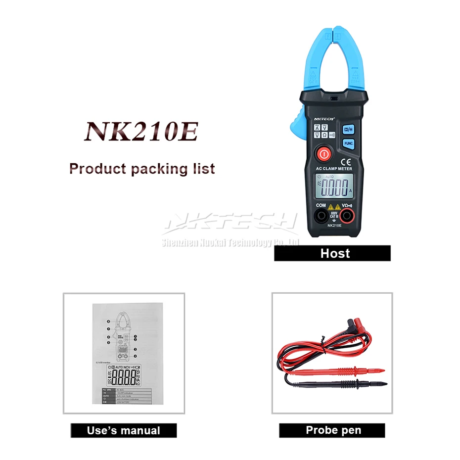 НОВЫЙ NK210E мультиметр цифровой Цифровой Клещи Мультиметр вольтметр AC DC